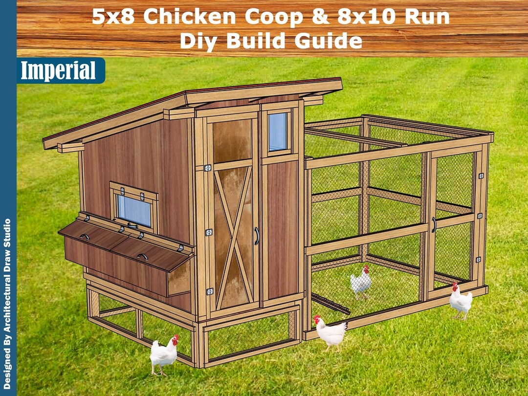 Chicken Coop Plans With Run Diy Build Guide, Step by Step Instructions