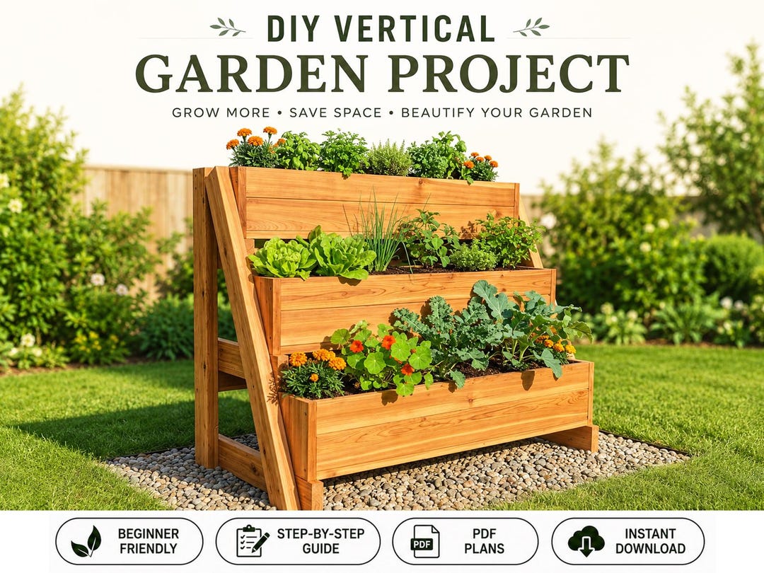 3-tier Planter Box Plans DIY | Vertical Garden Woodworking Projects ...