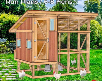 Rainproof Chicken Coop Plans with Run: DIY Build Guide (PDF Download)