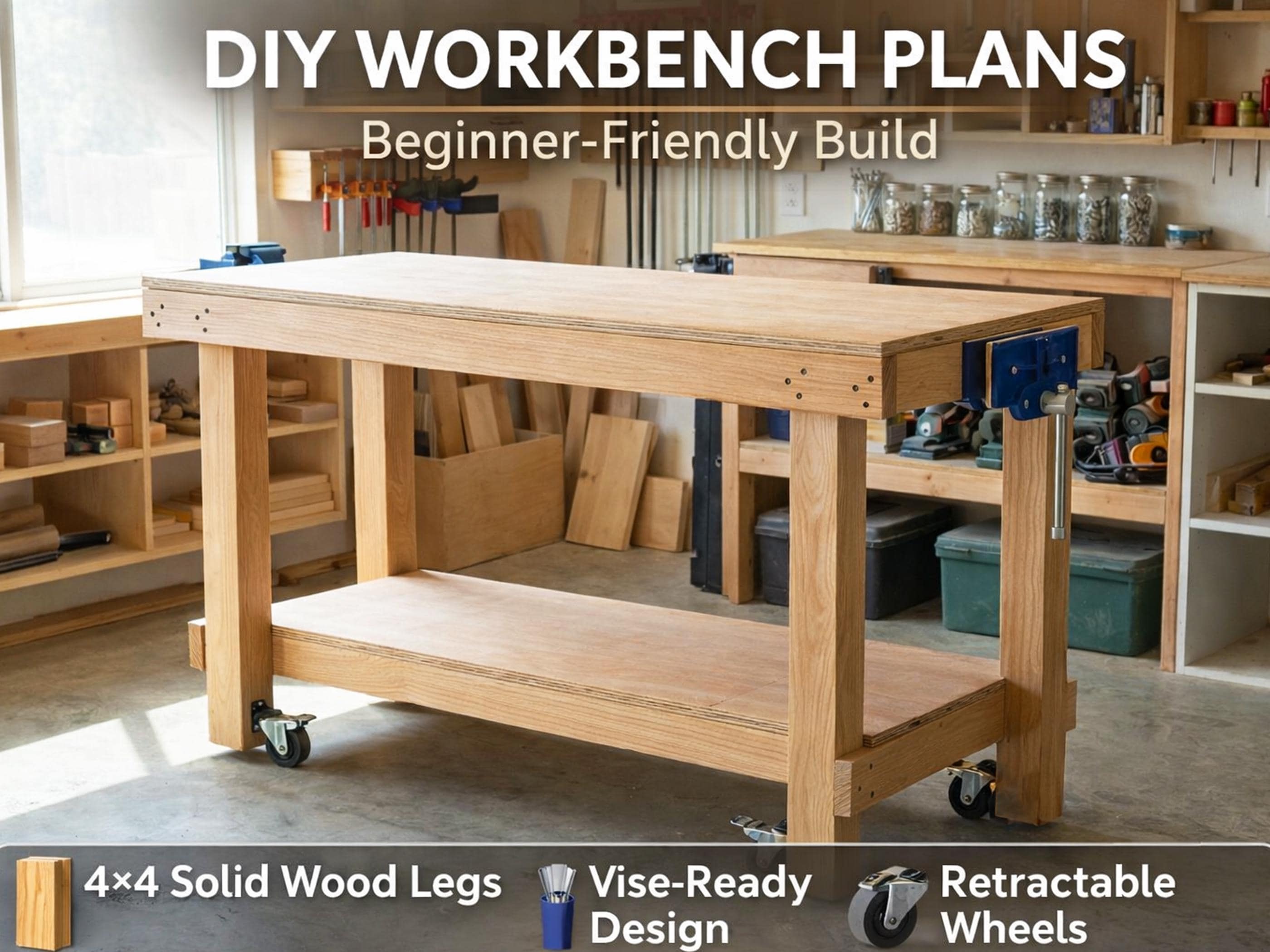 DIY Workbench Plans PDF Woodworking Project Bench With Storage | Home ...