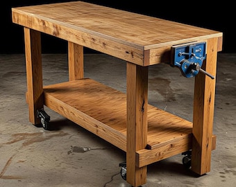 DIY Workbench Plans PDF Woodworking Project Bench with Storage | Home Workstation | Included are Both Metric and IMPERIAL Measurements