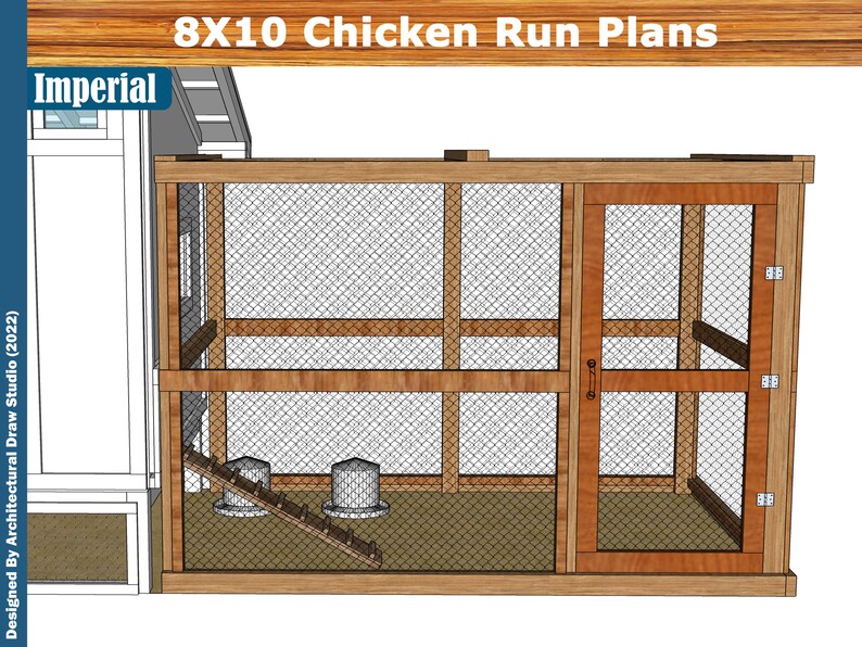 8 X 10 Easy Chicken Run Plans Diy Build Guide Step by Step Etsy