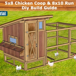 Large Chicken Coop Plans with Run PDF | DIY Walk-In Coop for 14 Chickens | Instant Download, Cut List, Build Guide, Step-by-Step