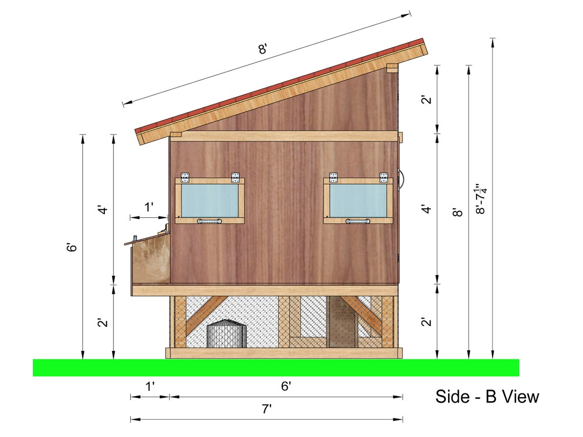 Rain Proof Chicken Coop Plans DIY Build Guide Step by Step Etsy Hong Kong