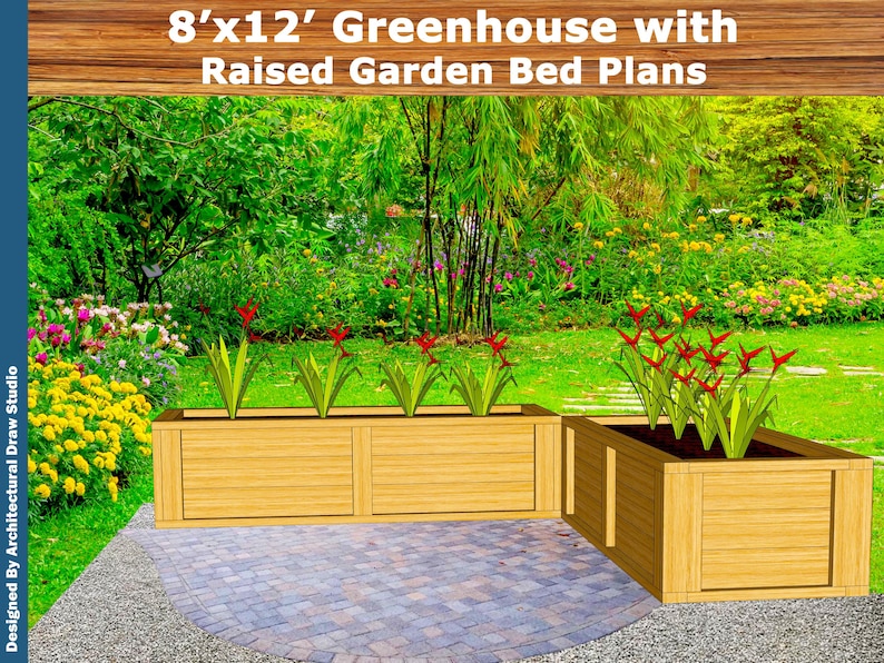 DIY Greenhouse Plans: 8x12 with Raised Garden Bed (PDF Download) image 10