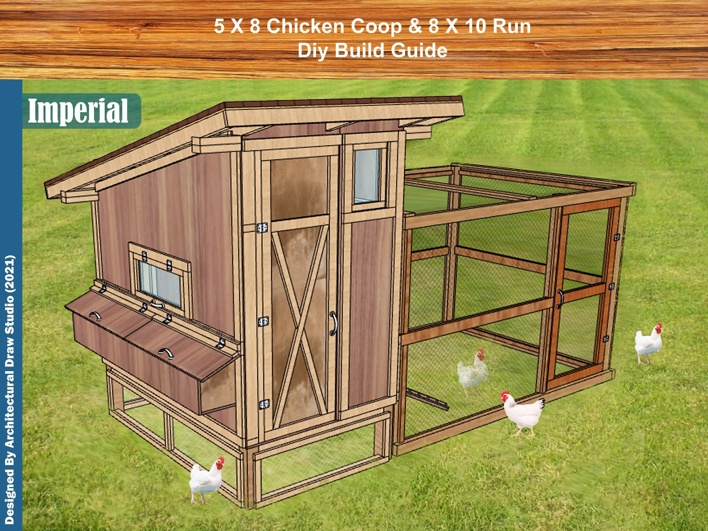 Chicken Coop With Run Plans DIY Build Guide Simple Chicken - Il Fullxfull.3284602176 1mjq