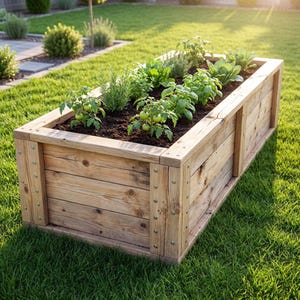 Planos de bancales elevados: Carpintería para principiantes (Descarga digital en PDF)