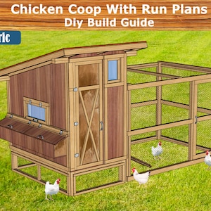 Diy Chicken Coop Building Plans Diy Build Guide, Step by Step Instructions, Simple Chicken Coop Construction, Instant Download