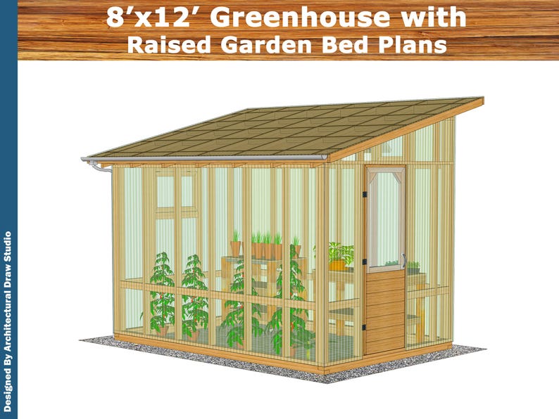 DIY Greenhouse Plans: 8x12 with Raised Garden Bed (PDF Download) image 11