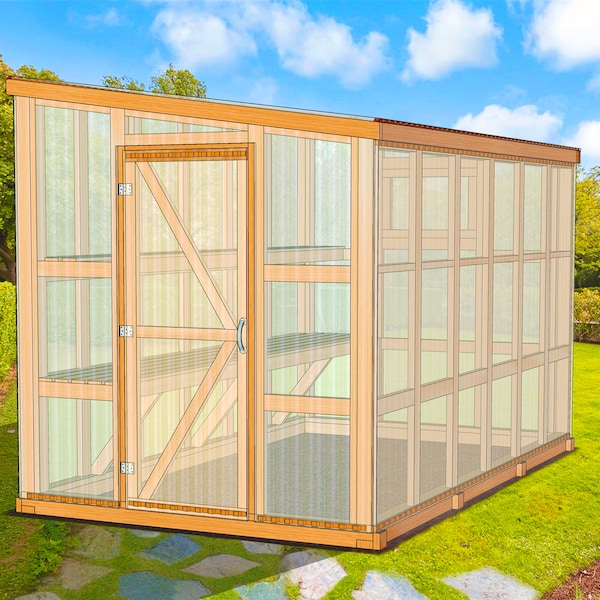 Lean to Greenhouse Etsy