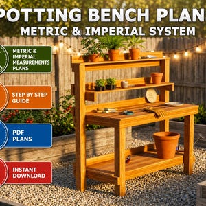 Plans de banc de rempotage bricolage : guide de construction de table de jardinière (téléchargement PDF) image 11