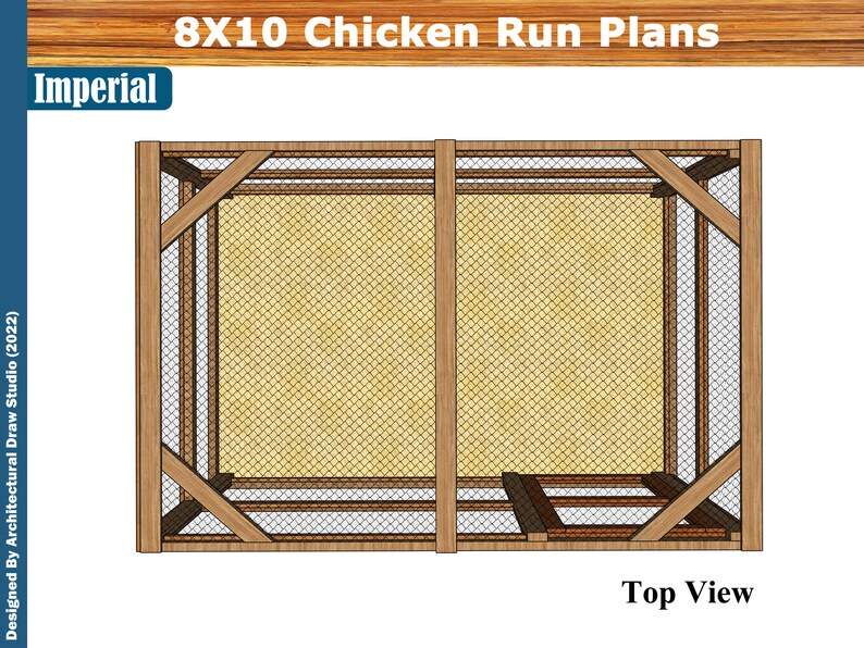 8 X 10 Easy Chicken Run Plans Diy Build Guide Step by Step Etsy