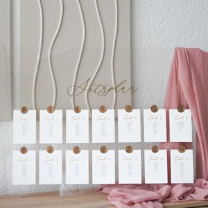 Zitplan op acrylglas voor bruiloft - individueel gepersonaliseerd - tafelopstelling
