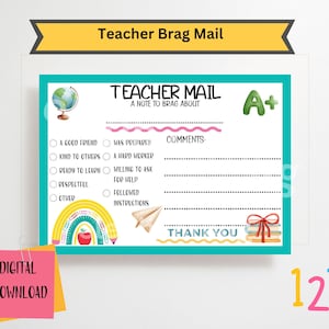 Correo del maestro, Nota del maestro, Informe del maestro, Alarde del maestro, Tabla de recompensas, Correo feliz, Maestro arcoíris, Correo positivo, Aula imprimible