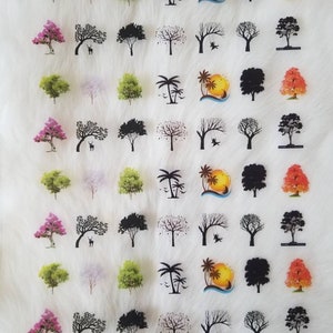 56pc &quot;tree&quot; sheets, resin art supplies kit, sheet for silicone molds, resin art, foil sheets for resin crafts and more art, nail art supply