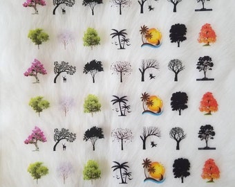 3D Tree Resin Art Sheets, Clear Film Inserts