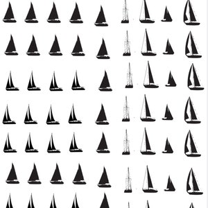 Handmade Sailing Boat (1/2 inch) for UV Resin Art, Transparent film, resin sheets, epoxy mold supply,black boat acetate, Resin Coffee tables
