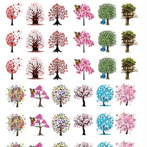 Custom 3D Tree - Flowers Epoxy Resin Art Kit - Transparent Film  Epoxy Resin Filler - 42 PCS - Perfect for DIY Projects - Home Decor - Gift