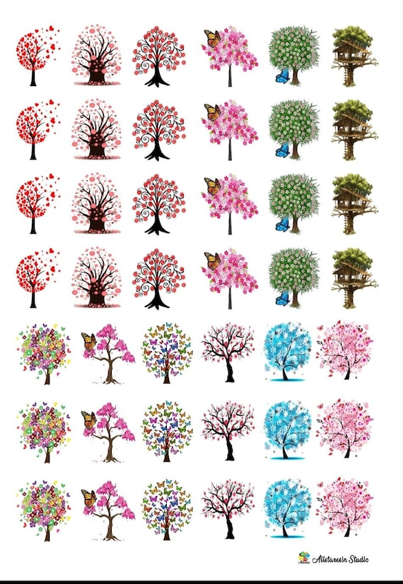 Custom 3D Tree Flowers Epoxy Resin Art Kit Transparent Film Epoxy Resin  Filler 42 PCS Perfect for DIY Projects Home Decor Gift 