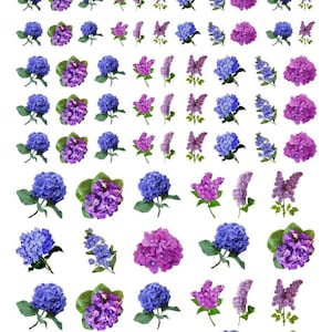 Custom 3D- "Color Flowers" Transparency Film,bouquet and purple colorFlowers Resin Filler, Epoxy Resin Art, Transparent Film,Resin Inclusion
