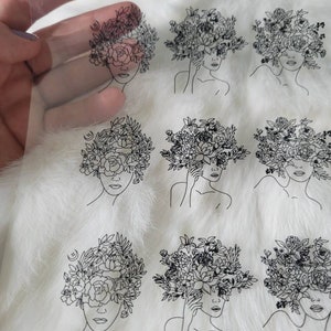 3D Woman silhouette (5CM) Clear Transparent Film, Art, 16 PCS, UV Resin Art, Transparent Filling Material, Resin Inclusion, 3D Resin Art,