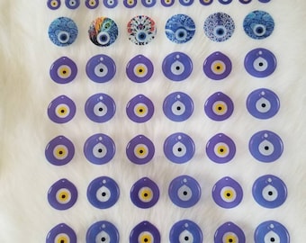Blue Evil Eye Transparency Film Sheet, Resin Art Supplies