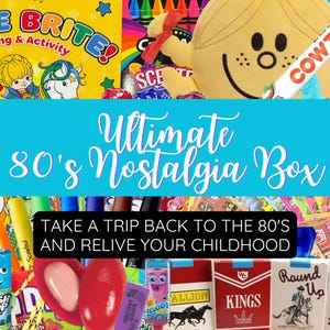 80s Nostalgia Box - Large Size - Relive Your 80&#39;s Childhood - 80s Nostalgic Toys 80’s Candy 80s Gift Box  - 40th Birthday - 50th Birthday