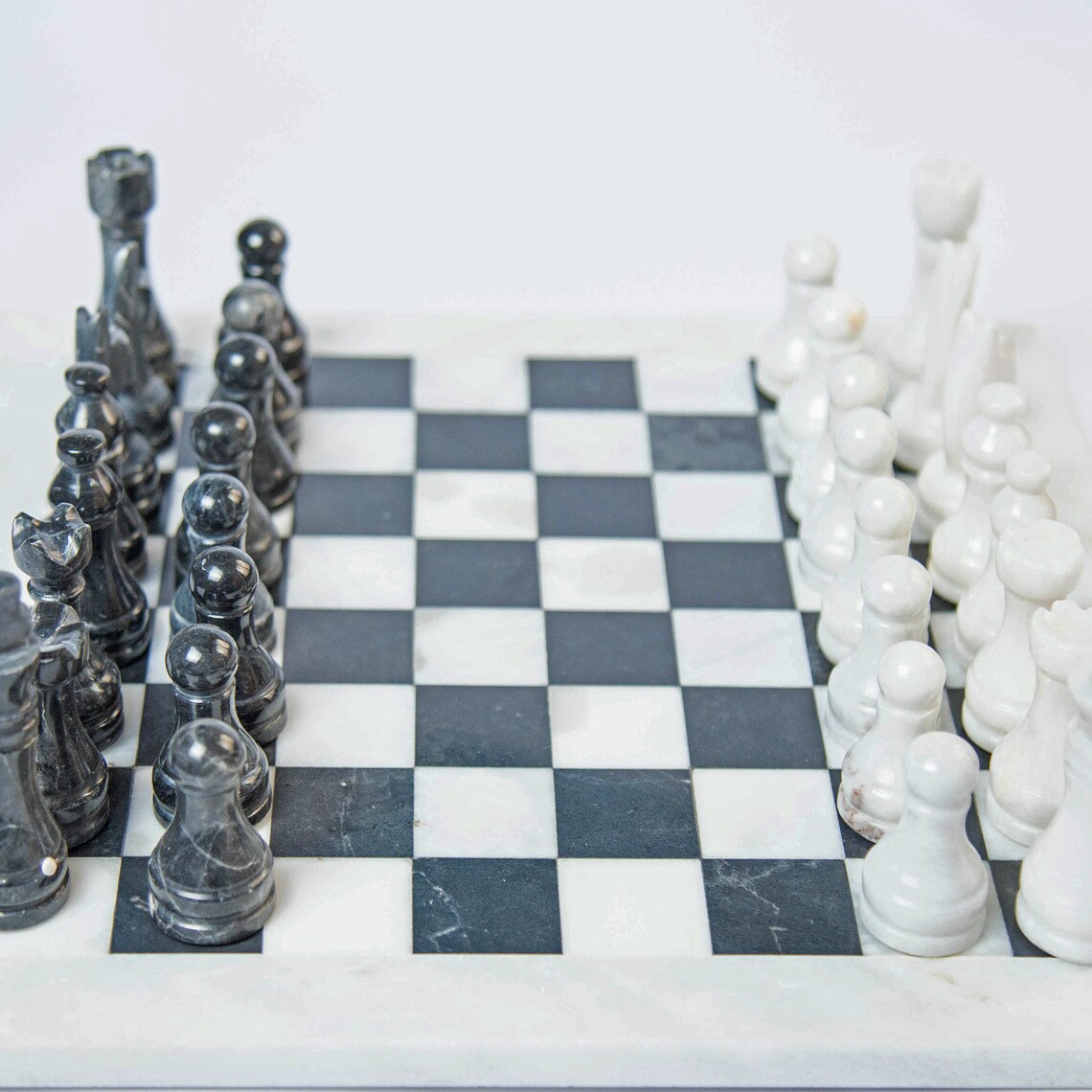 Handmade Luxury Black And White Chess set Best Chess Pieces Etsy