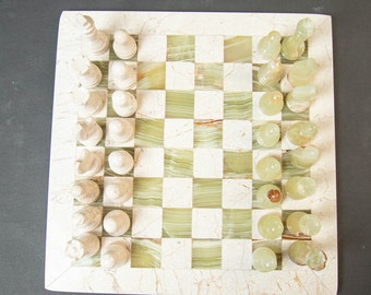 Handcrafted Marble Chess Set with Velvet Gift Box | Home Decor