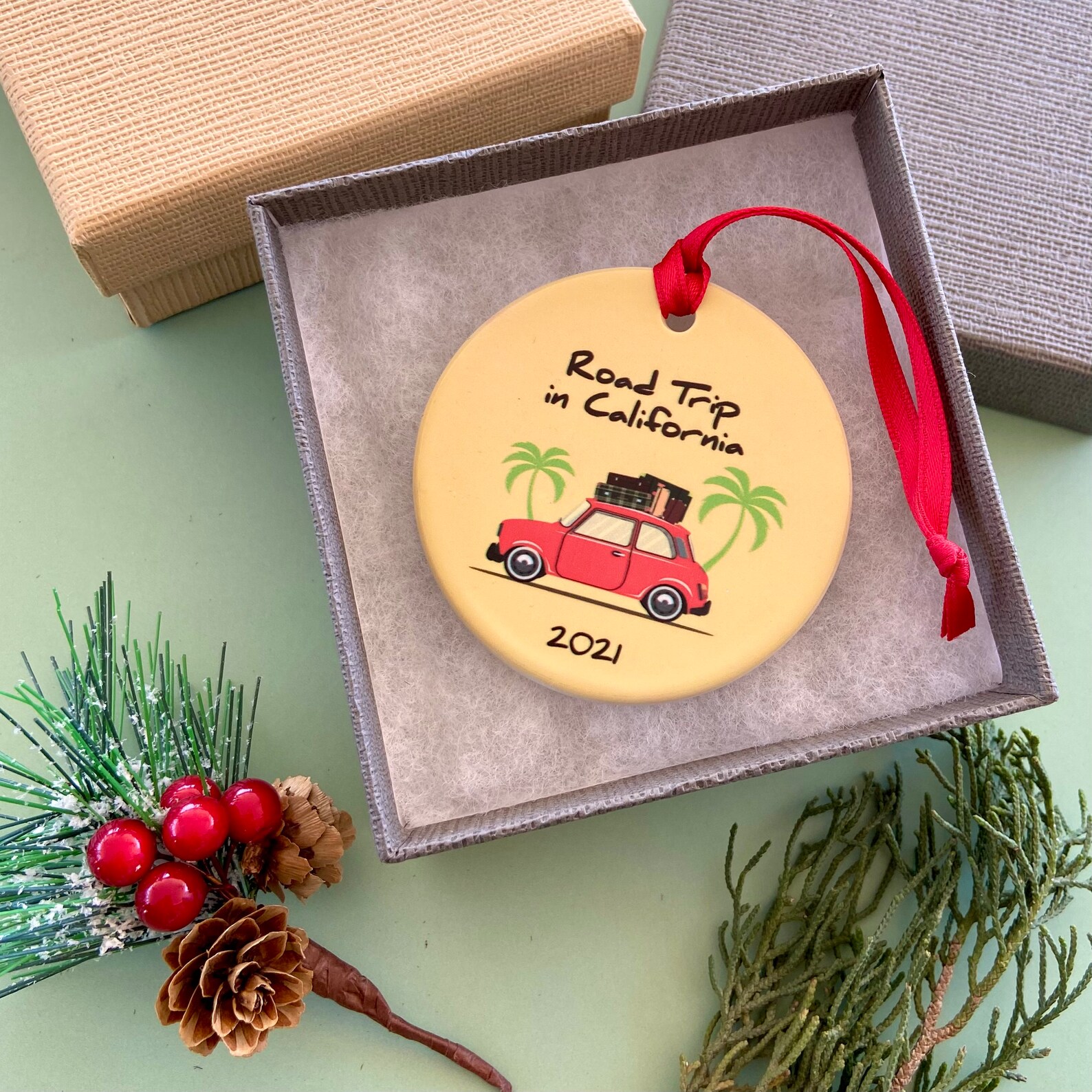 custom travel ornament