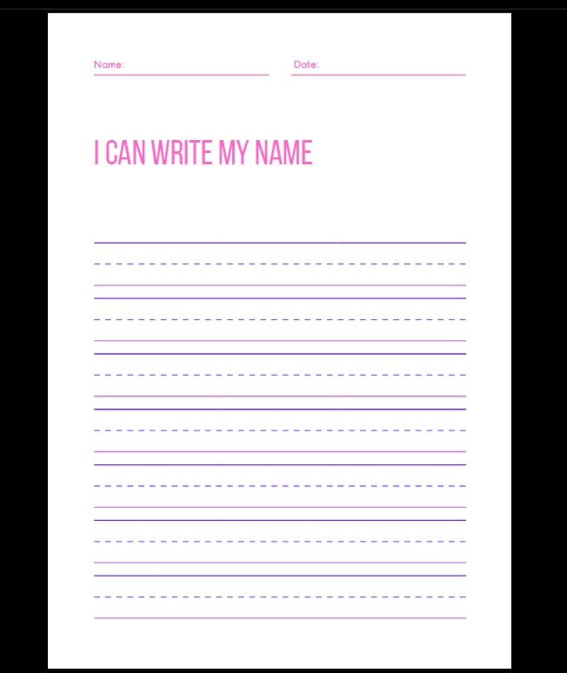 I Can Spell My Name Printable Printable Word Searches