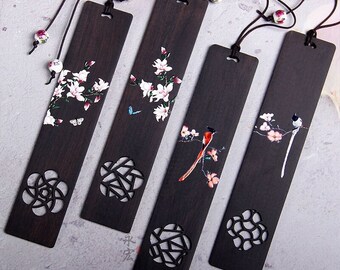 WOOD BOOKMARK, Flower Bookmark, Aesthetic Bookmark, Unique Bookmark, Book Accessories Elegant Design Bookmark Gift for Book Lover