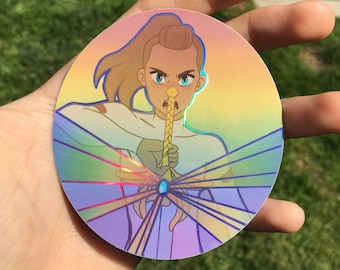 She-Ra Adora Rainbow Holographic Sticker