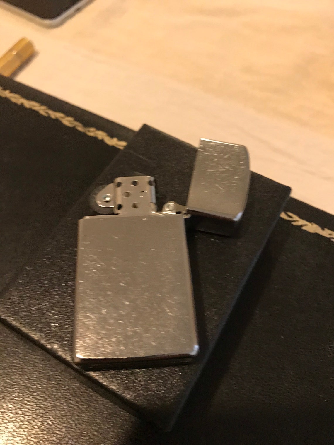 Vintage slim zippo lighter Etsy