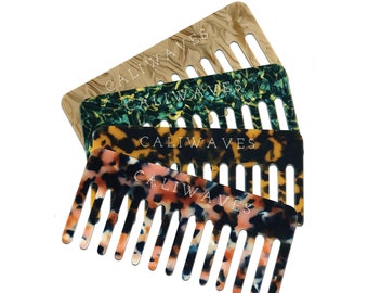 Patterned Wide Tooth Wave, Curl, Detangling Comb