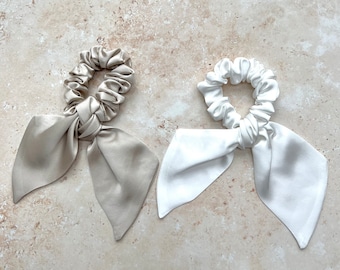 Mulberry Silk Bow Scrunchie