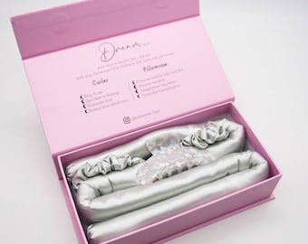 100% Mulberry Silk Heatless Curler & Pillowcase Gift Set (22 momme)