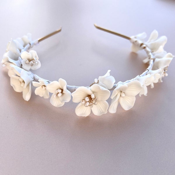 Porcelain Flower Headband