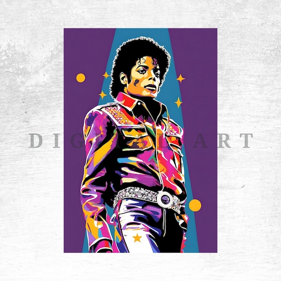 Michael Jackson Retro Style Tribute Pop Art : Instant Download