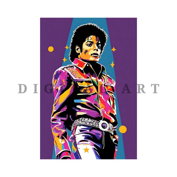 Michael Jackson Retro Style Tribute Pop Art : Instant Download