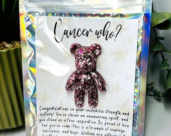 Cancer Warrior Bear, You Beat Cancer Card, Congratulations Pocket Token, Cancer Survivor Gifts for Her, You Are So Strong, Pocket Hug Bear,