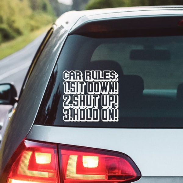 Funny Car Stickers Etsy UK