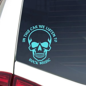 Metal Music Sticker, Alternative Car Decal, Bumper Sticker for Heavy Metal Music Lover, Rock Music Lover Gifts, Skull Stickers, Car Vinyl