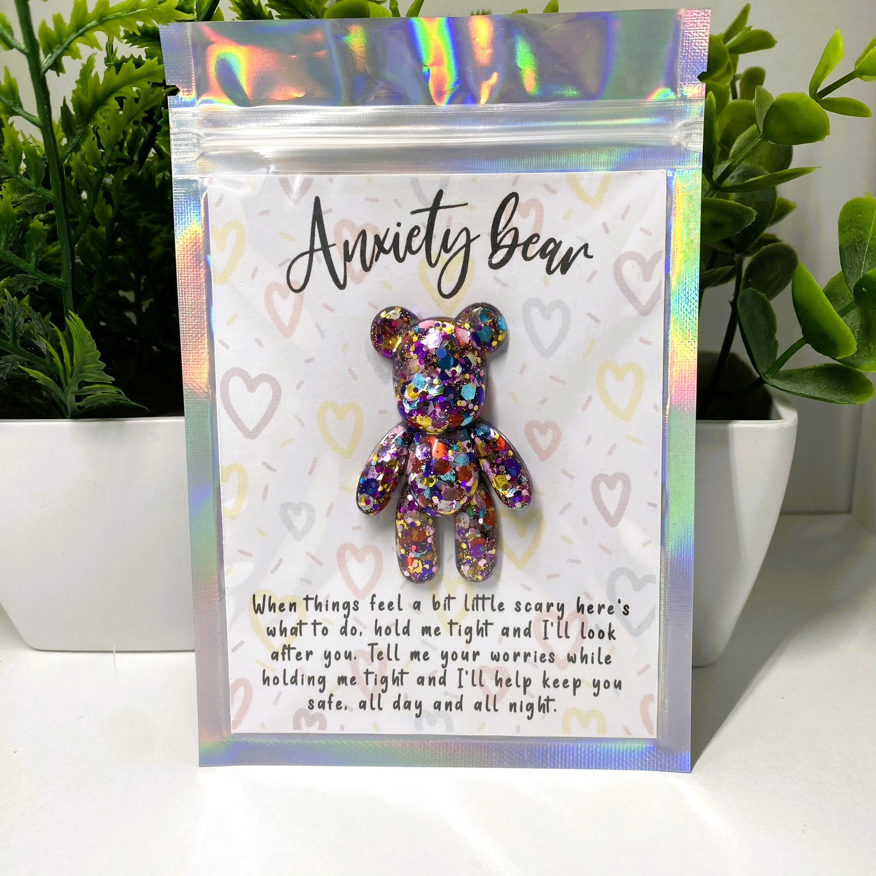 Anxiety Bear Pocket Bear Hug You've Got This Gift Back Etsy