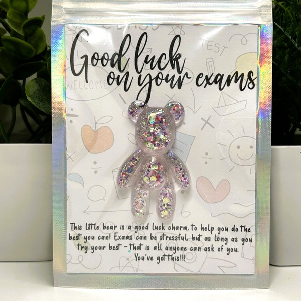 Good Luck On Exams Gift, Little Pocket Hug, You've Got This Gift, GCSE Good Luck, Gift for Teenagers, Do Your Best Bear, Good Luck Charm