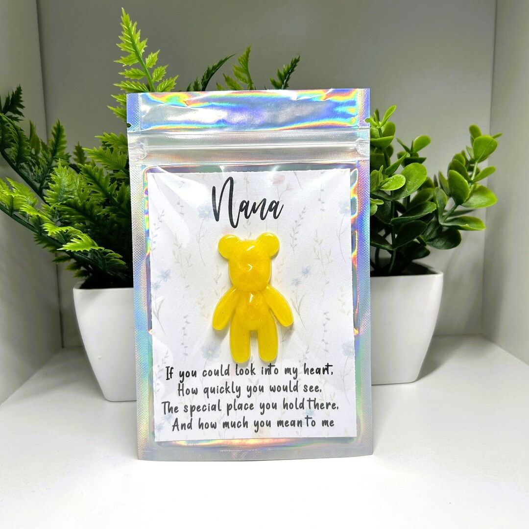 Bear Hug for Nana, Pocket Hug, Letter Box Gift, Nanny Birthday Gift