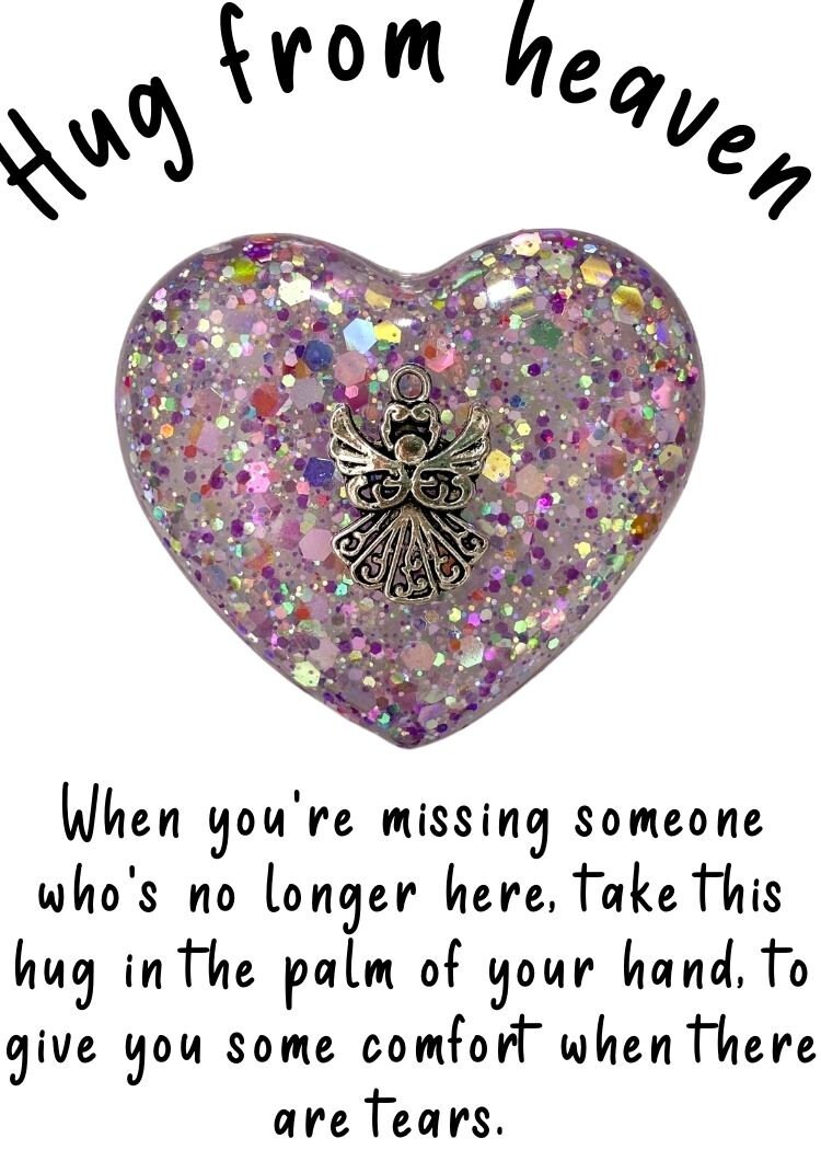 Hug From Heaven Personalised Pocket Hug From Heaven Sympathy Etsy UK