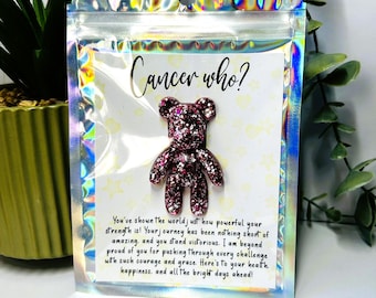You Beat Cancer Card, Cancer Warrior Bear, Congratulations Pocket Token, Cancer Survivor Gifts for Her, You Are So Strong, Pocket Hug Bear
