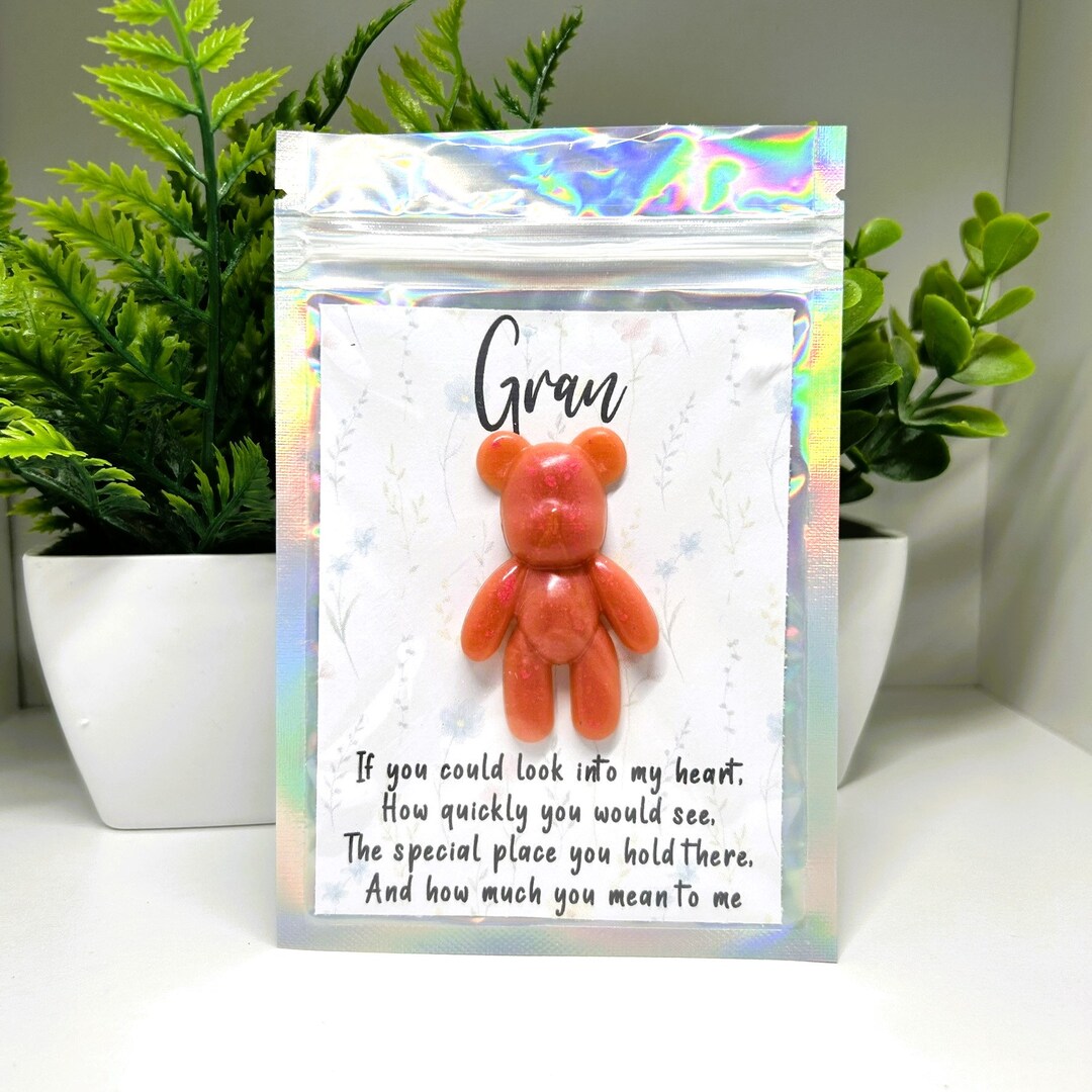 Bear Hug for Gran Pocket Hug Letter Box Gift Nanny Birthday Etsy