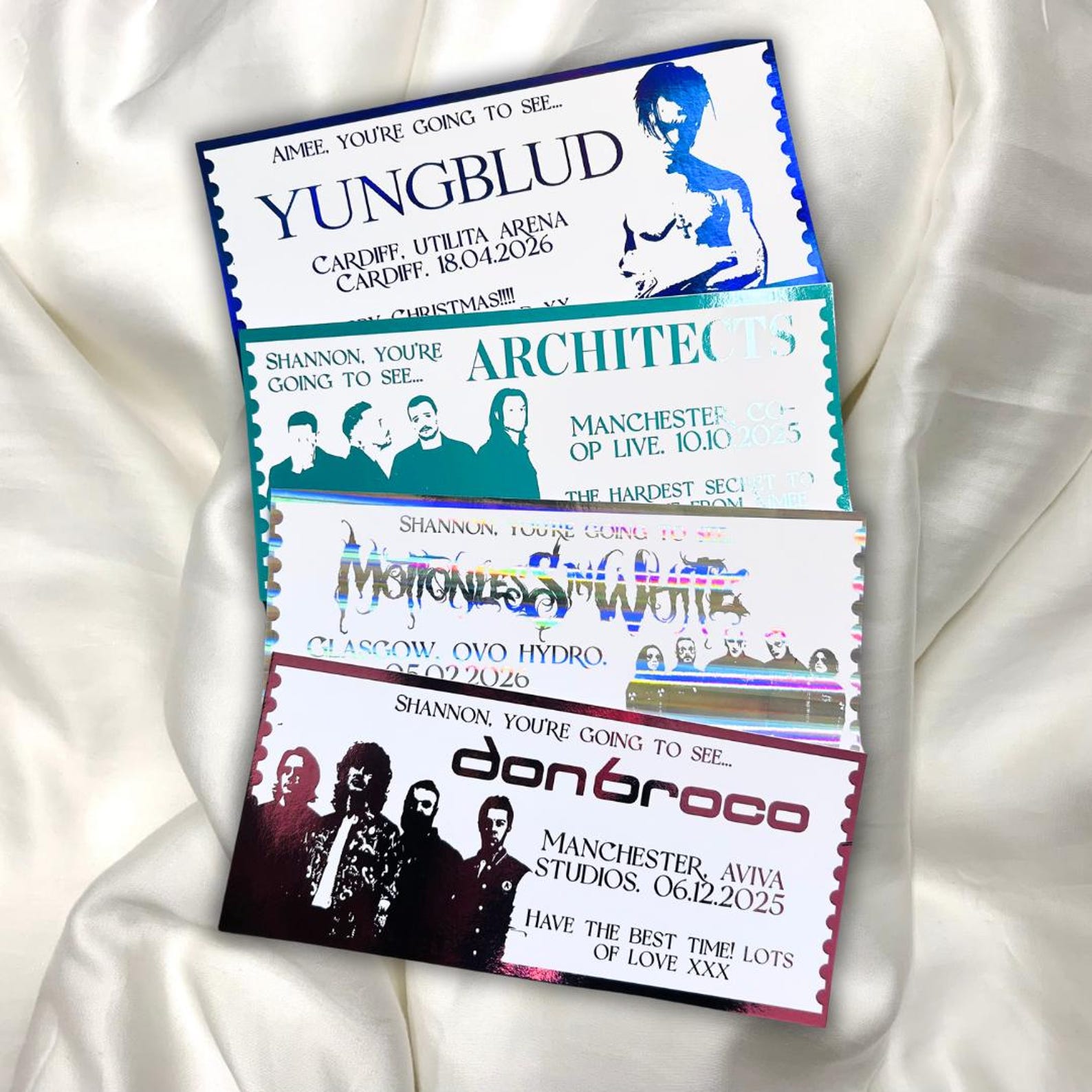 Personalised Souvenir Concert Ticket, Metal Music Memorabilia, Custom ...